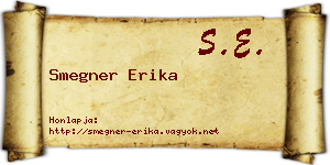 Smegner Erika névjegykártya